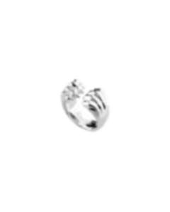 christofle Sterling-Silver Open Ring Rhodium-Plated