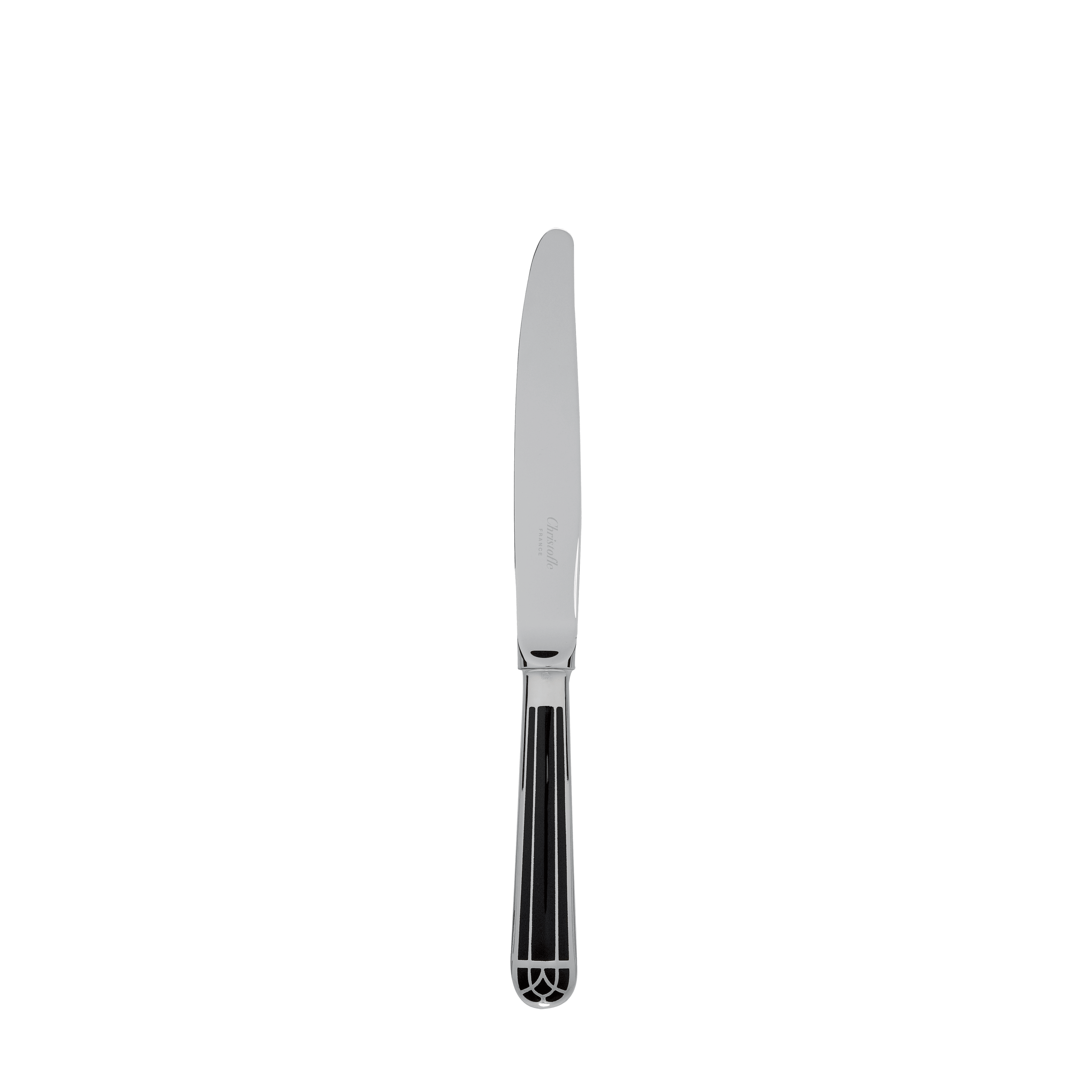 christofle silver-plated dessert knife - talisman black 1