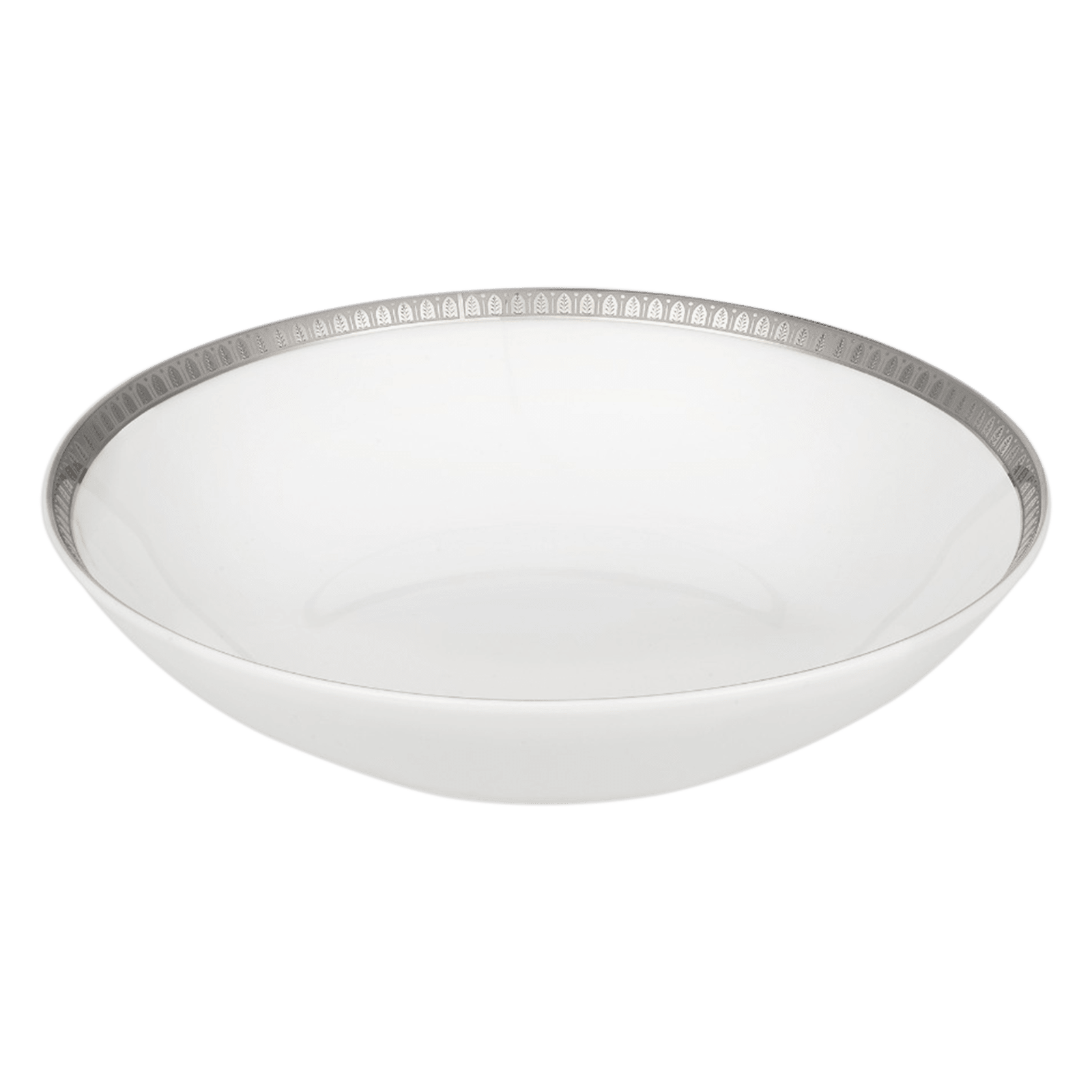 Porcelain Soup Bowl Platinum Finish Christofle