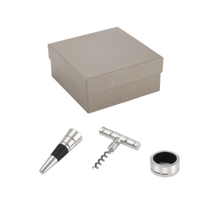 Wine tasting gift sets Graphik  Silver plated