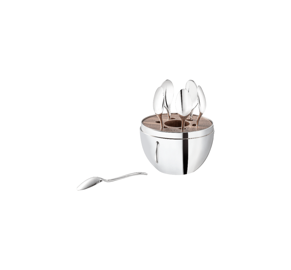 6-Piece Silver-Plated Espresso Spoon Set Mood Coffee - Christofle