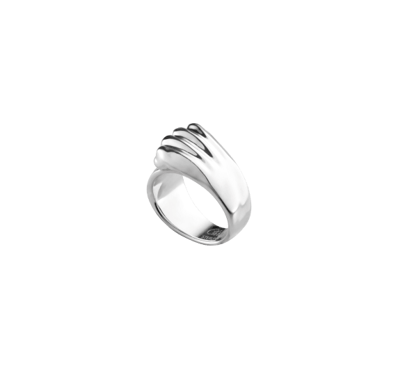 christofle sterling-silver bangle ring rhodium-plated 1