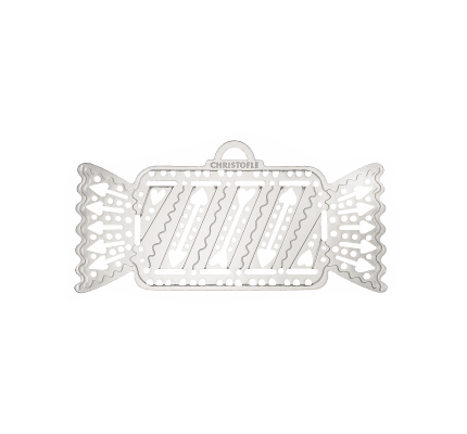 christofle silver plated "candy" ornament 0