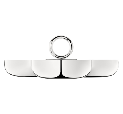 christofle three part server large vertigo  silver plated 0