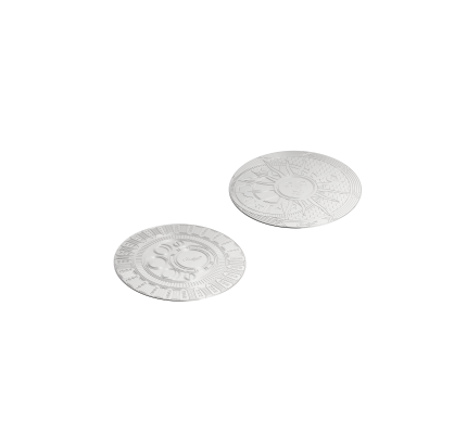 Two Palladium Plated Coasters 