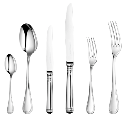 christofle 36 pieces sterling silver flatware set for 6 people with free chest 1