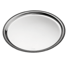 christofle silver-plated small round tray - 30 cm 1