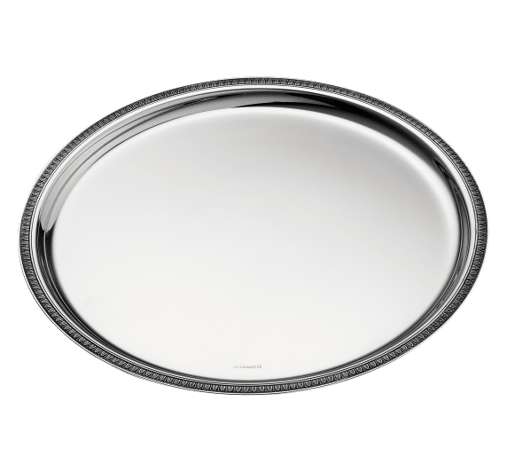 christofle silver-plated small round tray - 30 cm 1