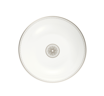 Porcelain Soup cereal bowl Platinum Finish