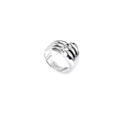 christofle sterling-silver bangle ring rhodium-plated 0