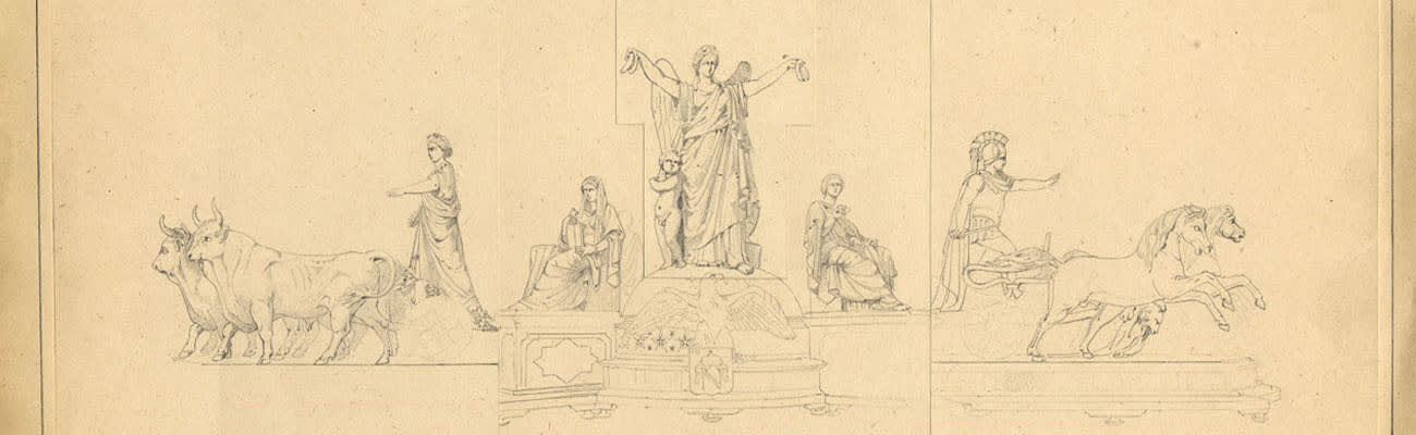 Central piece drawing - Christofle for Napoléon III Central piece drawing - Christofle for Napoléon III