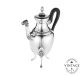 Silvered Coffeepot Napoléon 1er - side - Vintage 