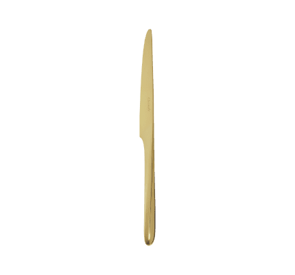christofle stainless steel dessert knife - gold colour 4