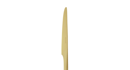 christofle stainless steel dessert knife - gold colour 4