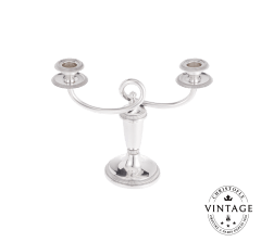 Vintage Silvered two light candelabrar Royaumont