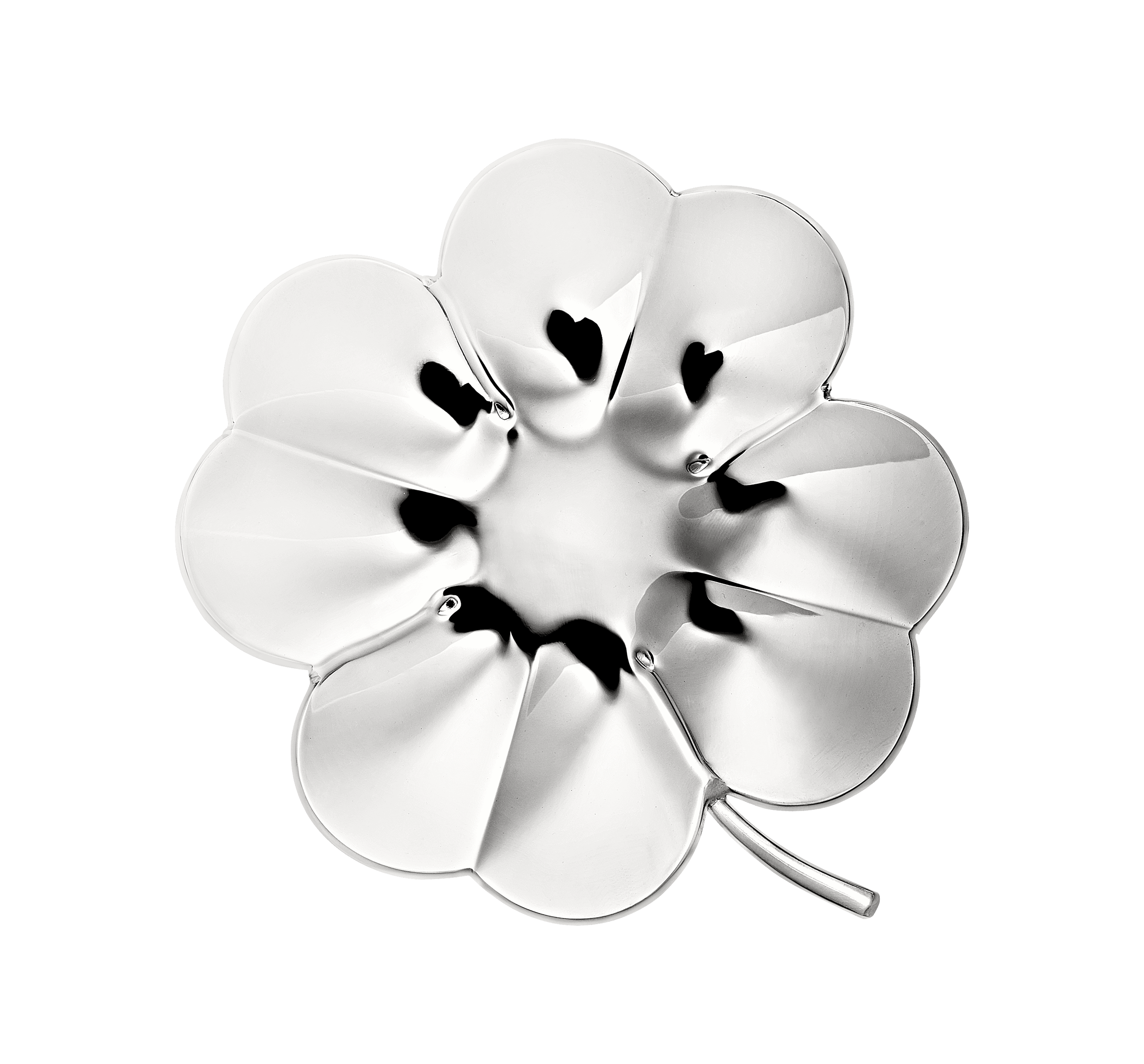 christofle coupelle trèfle à 4 feuilles en métal argenté 1
