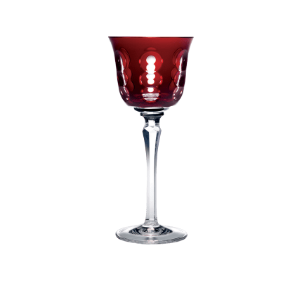 christofle red crystal wine glass 1