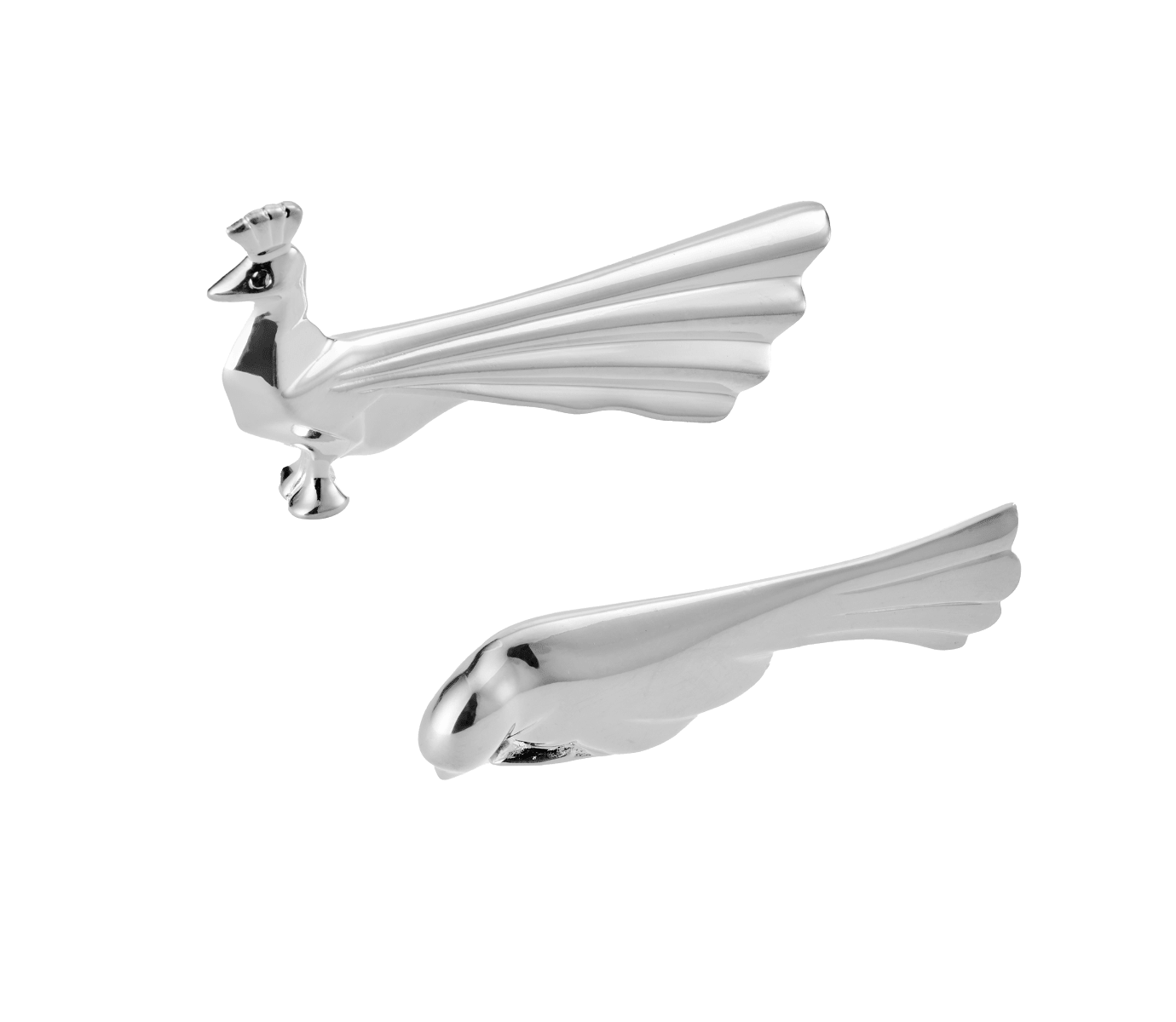christofle silver-plated set of 2 knife rests peacock and dove gallia 1