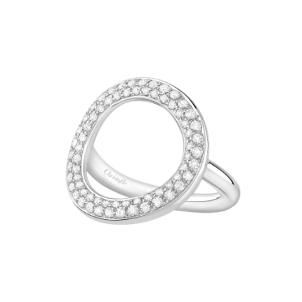 66 diamond bridge ring white gold and diamants large model 