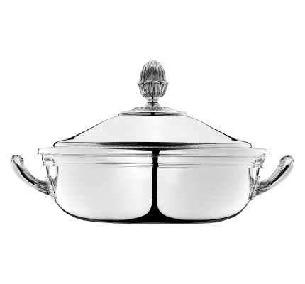 christofle silver plated vegetable dishe with lid malmaison   2