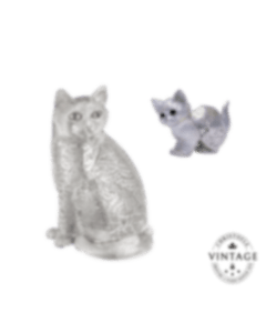 christofle Compose your Vintage Silvered Cat Set