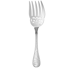 christofle fish serving fork jardin d'eden silver plated 3