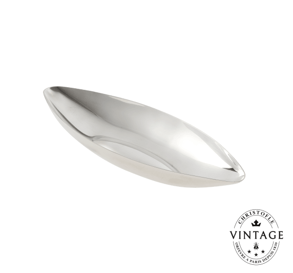 christofle oval bowl, silverware - vintage 1