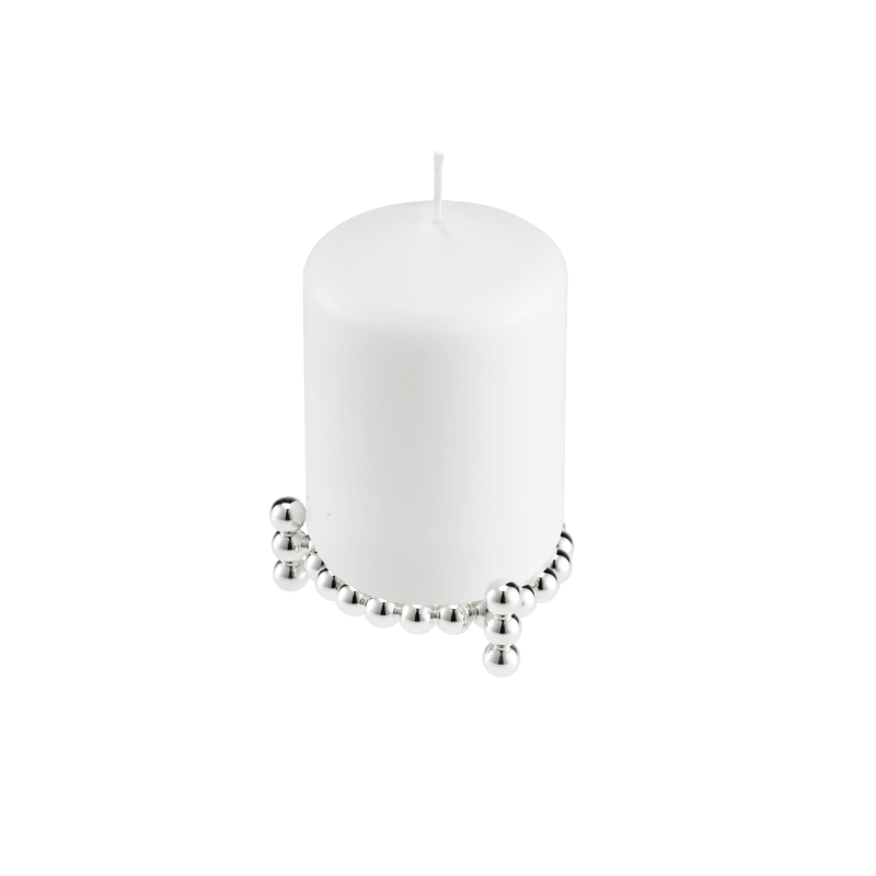 Perles Silver-Plated Candle Jewel Holder