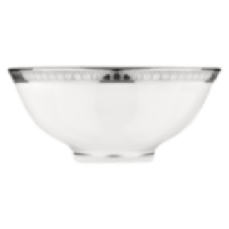 christofle Porcelain Chinese Soup Bowl Platinum finish