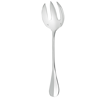 christofle salad serving fork fidelio  silver plated 1