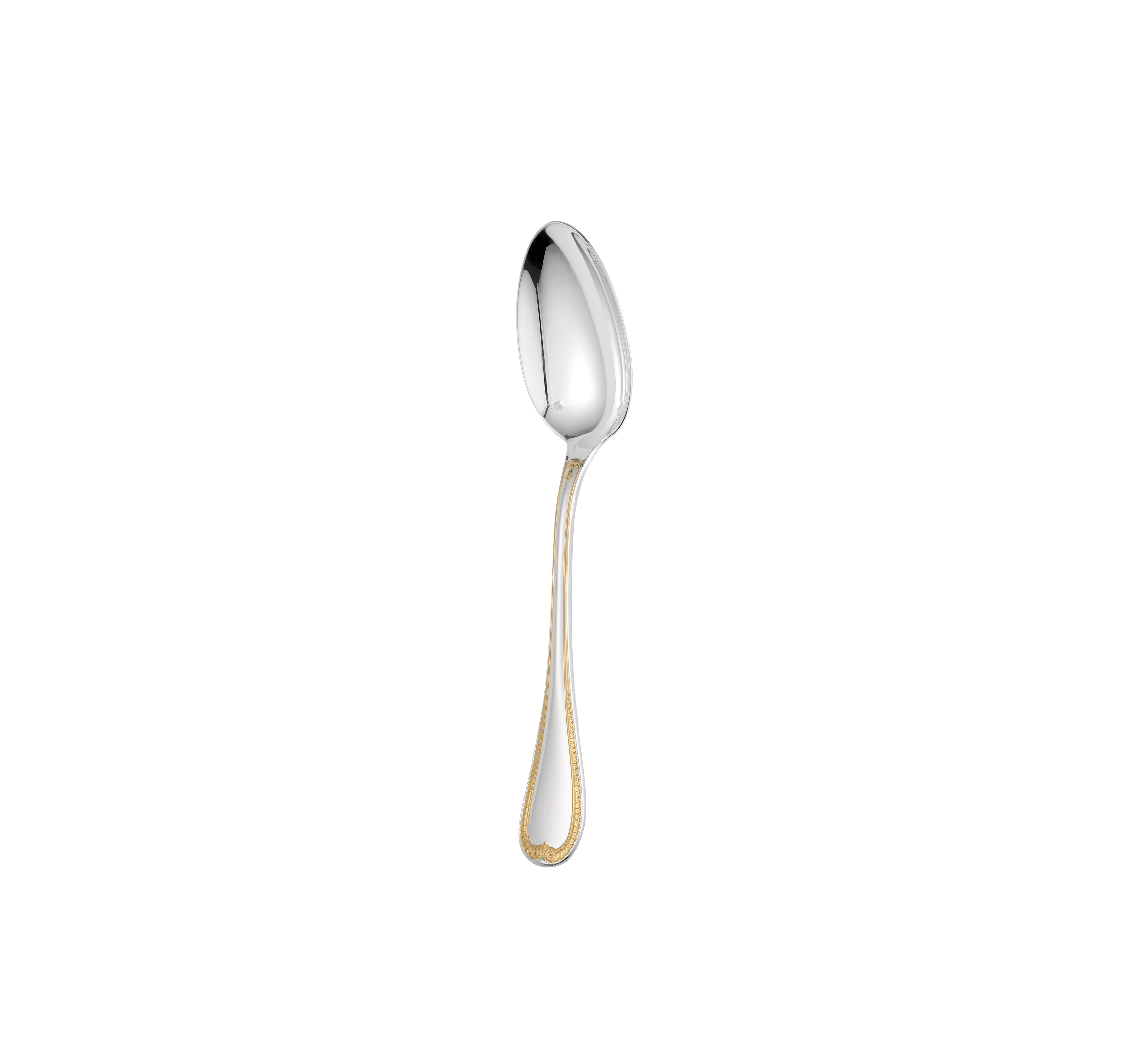 christofle partially gilded silver plated dessert spoon 1