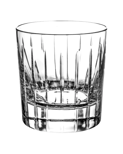 Lot de 2 verres doubles à whisky old-fashioned en cristal