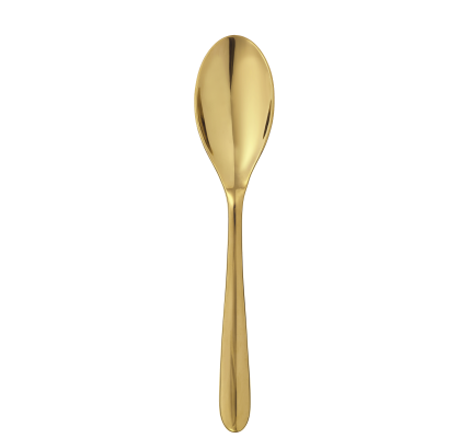 christofle stainless steel soup spoon - gold colour 2