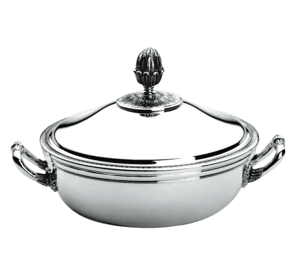 christofle silver plated vegetable dishe with lid malmaison   1