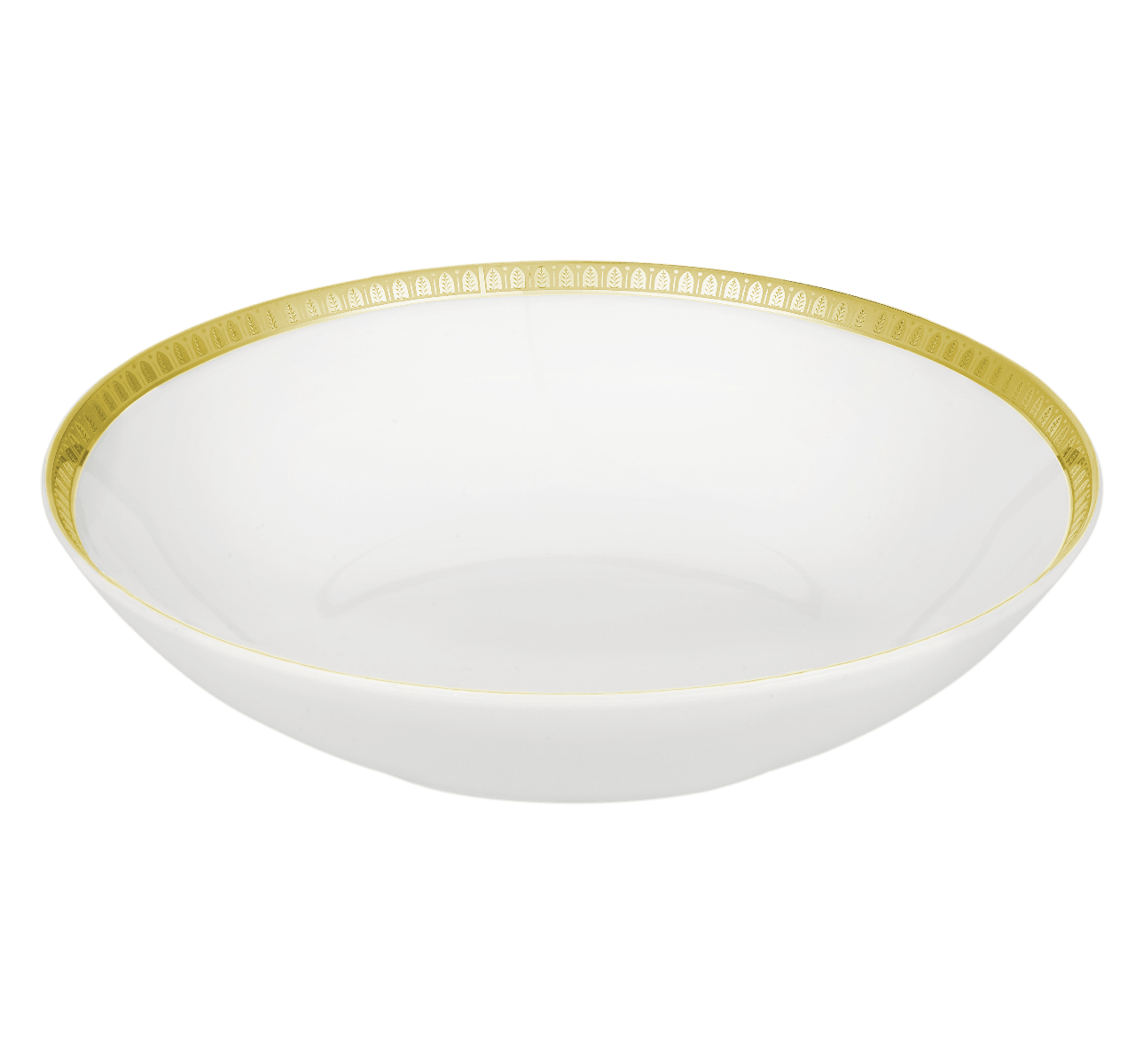 christofle assiette creuse à calotte en porcelaine finition or 2