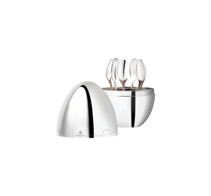 christofle 6-piece silver-plated espresso spoon set - london 0