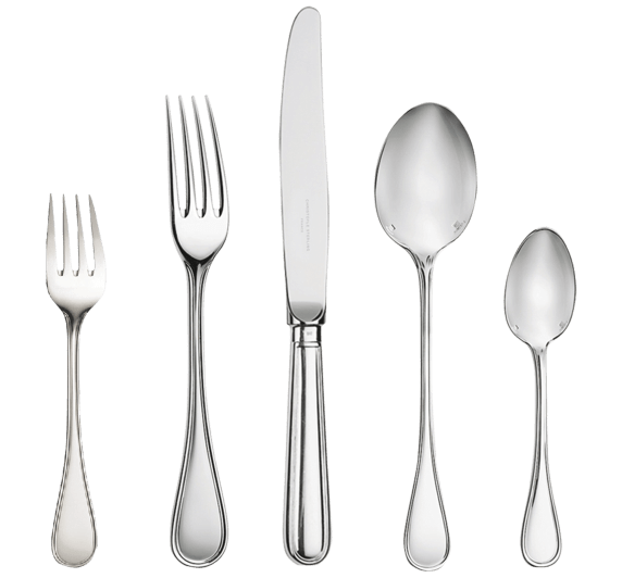 christofle 75-piece silver-plated flatware set with chest 1