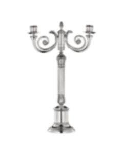 christofle Candélabre 2 bougies en métal argenté