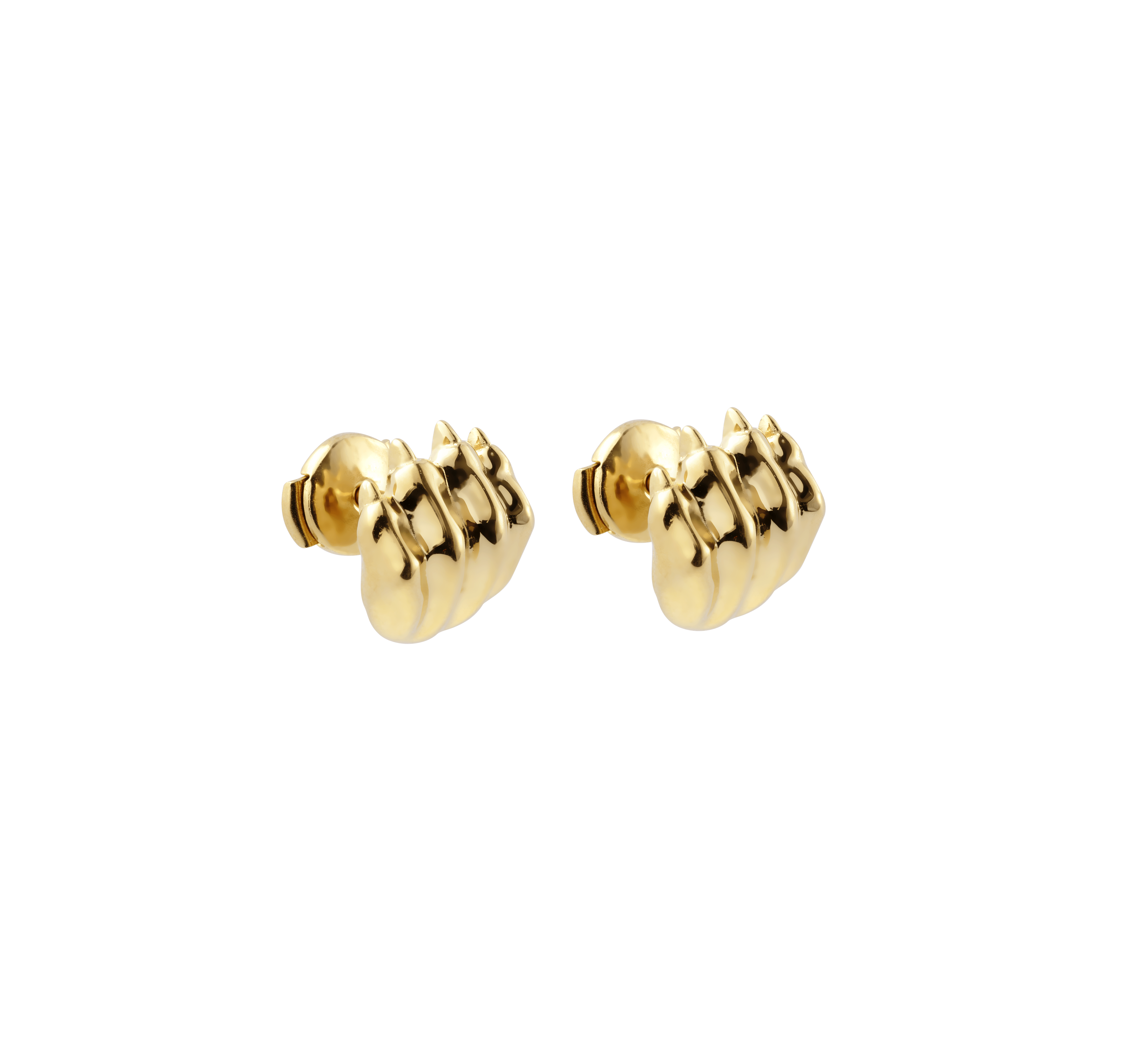 christofle boucles d'oreilles en vermeil or 24 carats 1