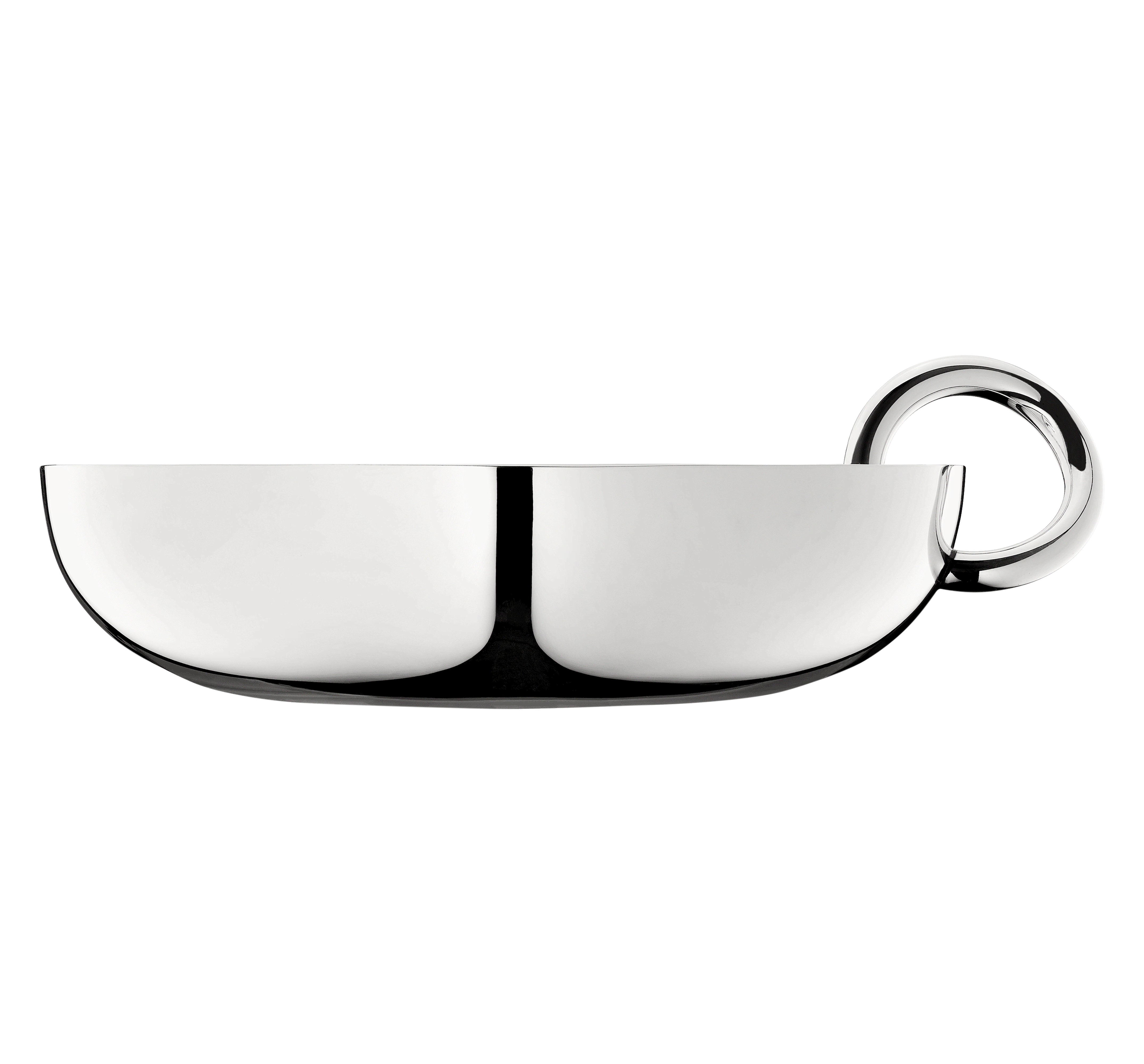Silver-Plated Snack/Trinket Bangle Bowl, Large Vertigo