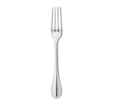 christofle standard dinner fork perles  silver plated 1