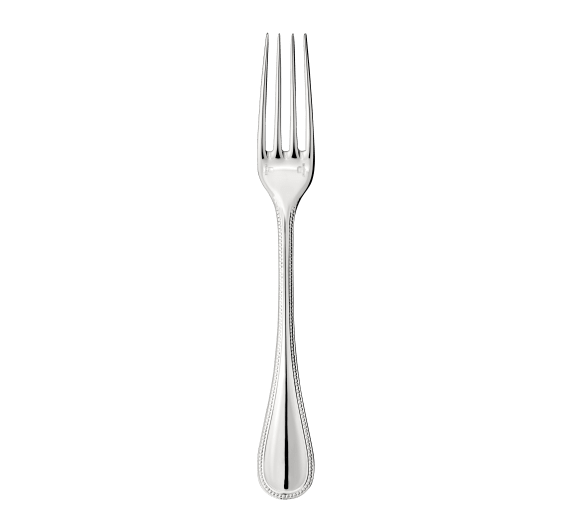 christofle standard dinner fork perles  silver plated 1