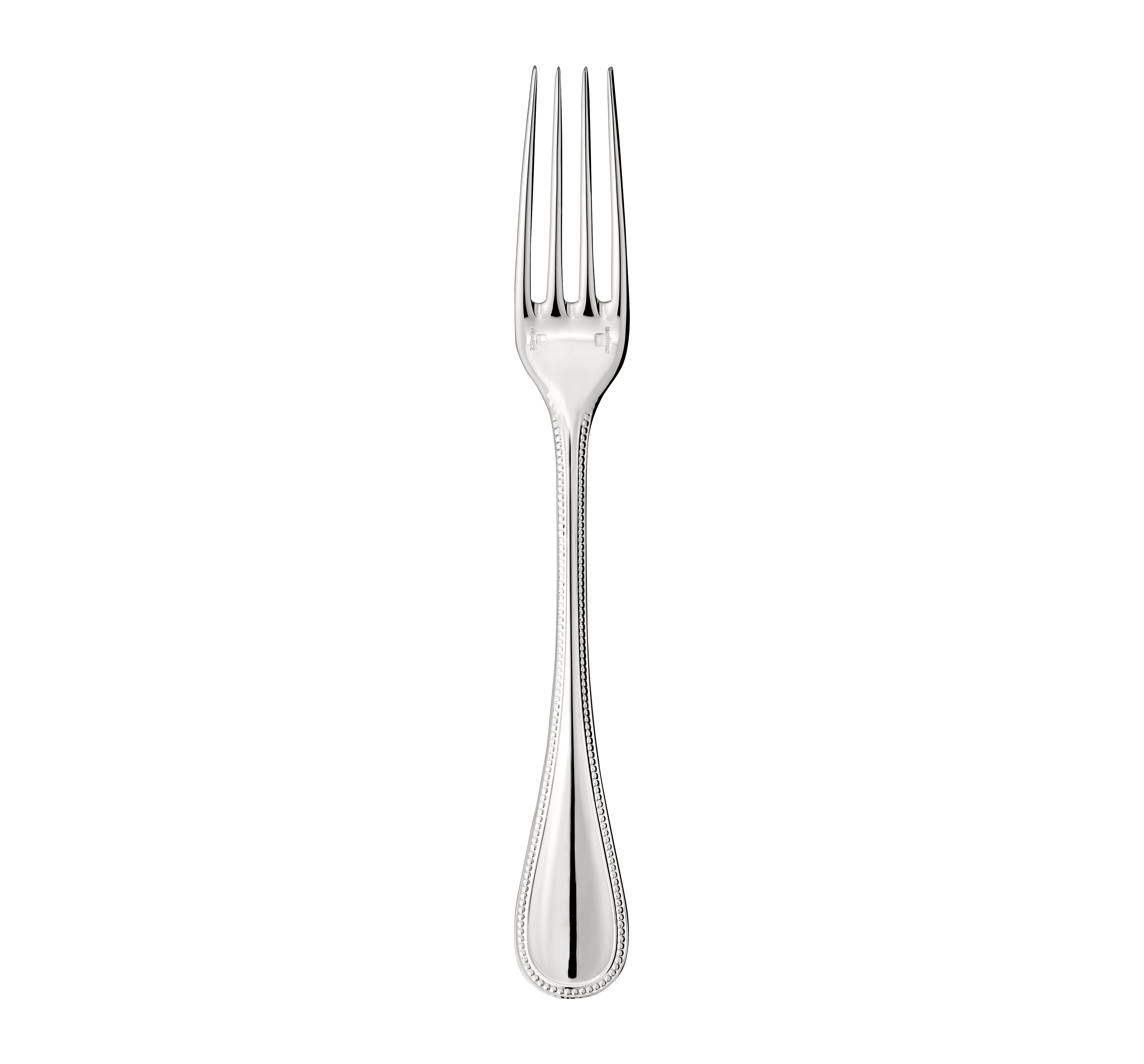 christofle standard dinner fork perles  silver plated 1