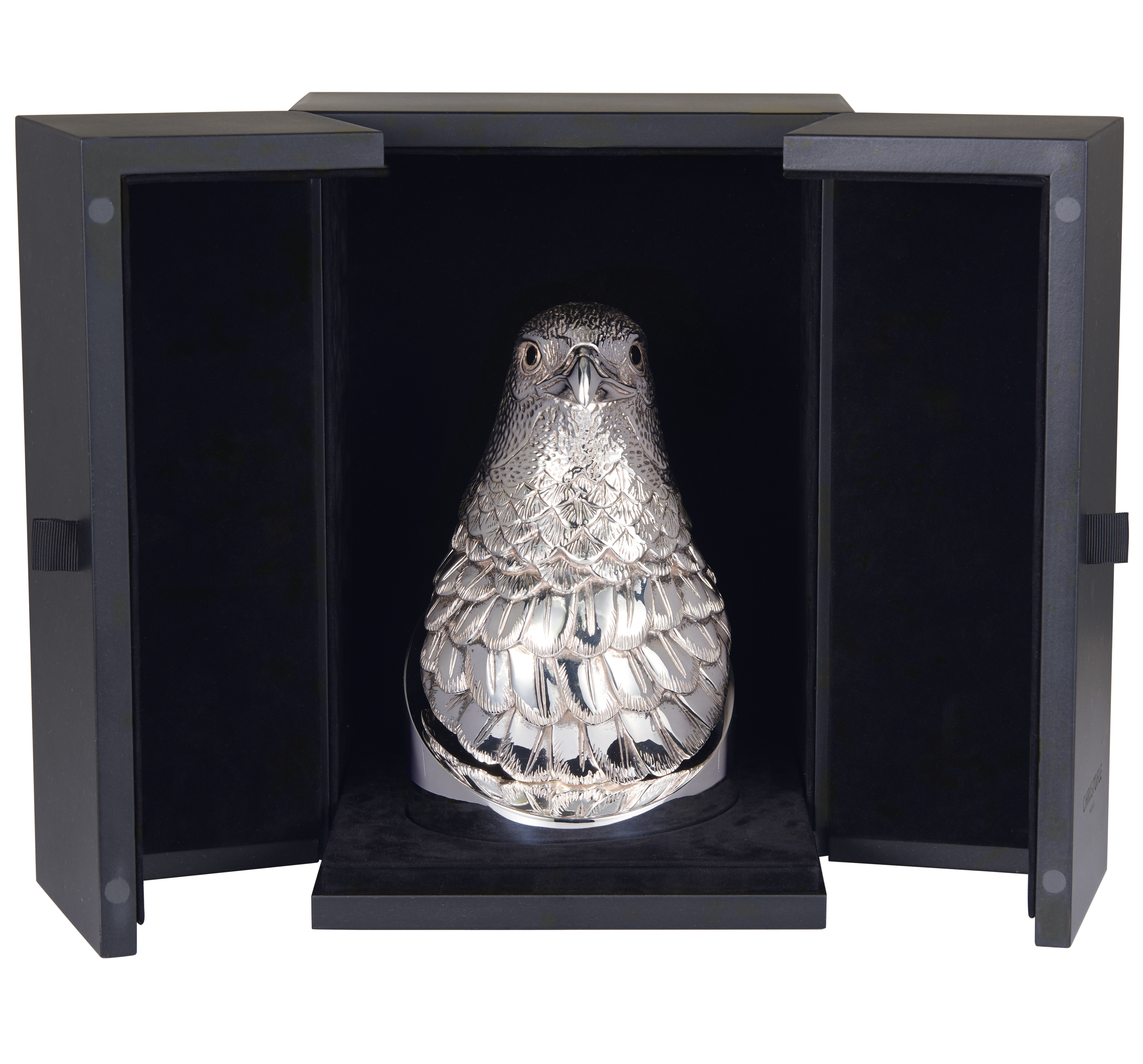 christofle tête de faucon en métal argenté sans casque - haute orfèvrerie 1