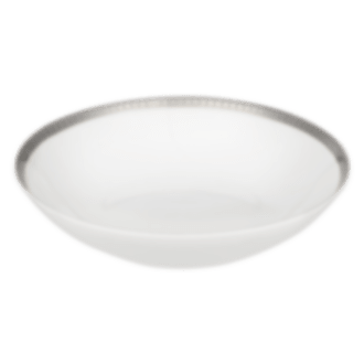 christofle Porcelain Soup Cereal Bowl Platinum Finish