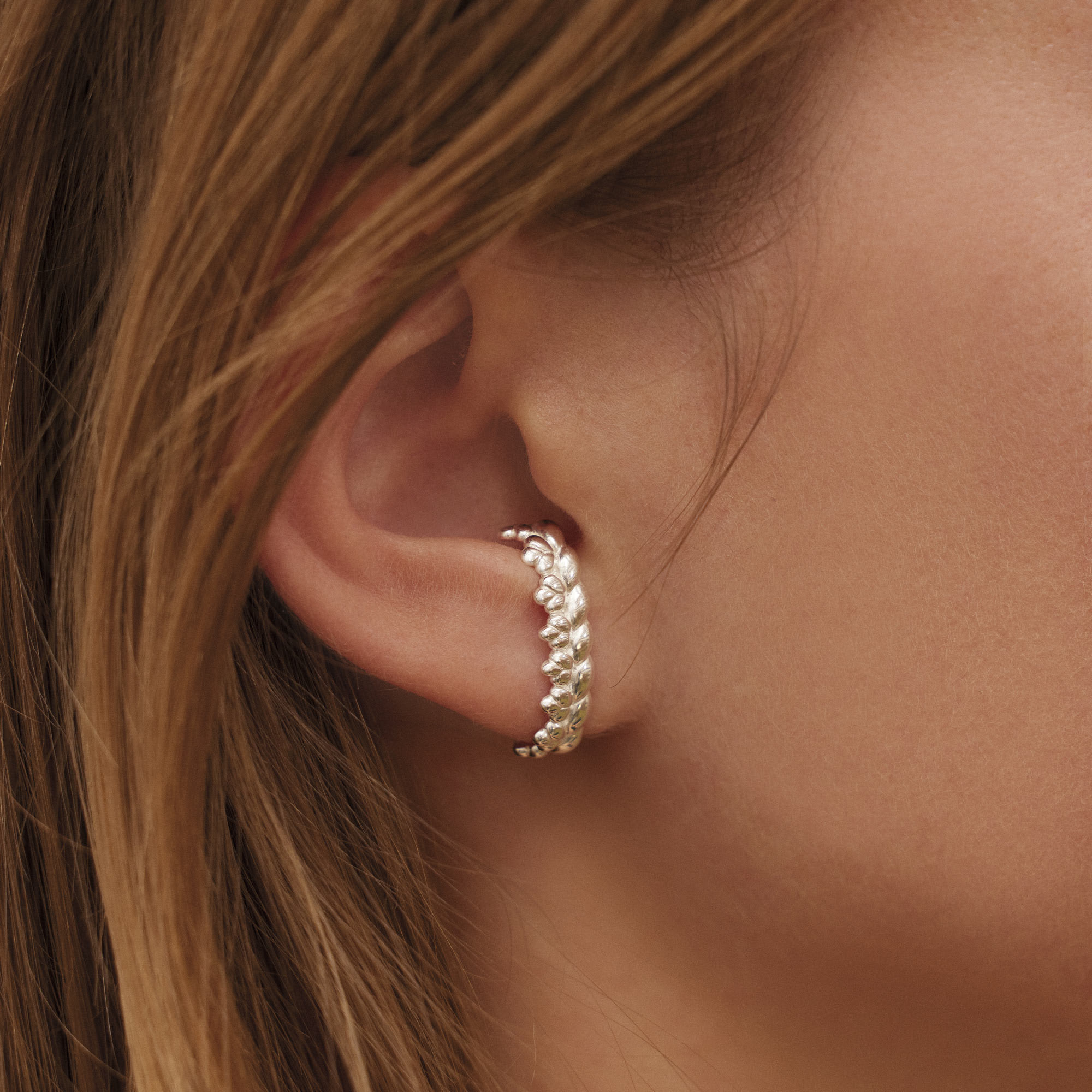 christofle bijou d'oreille en argent massif 2