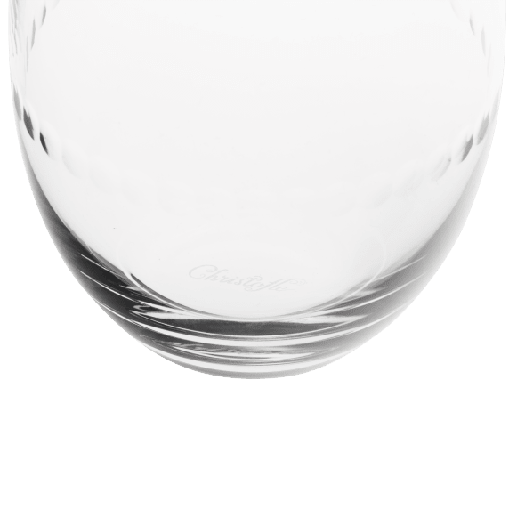 Set of 2 Lead-Free Crystal Water Goblets Perles - christofle