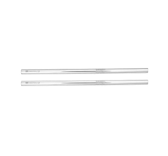 christofle set of 2 silver plated small straws 1