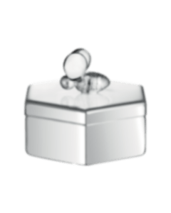 christofle hexagonal secret box beebee  silver plated 0