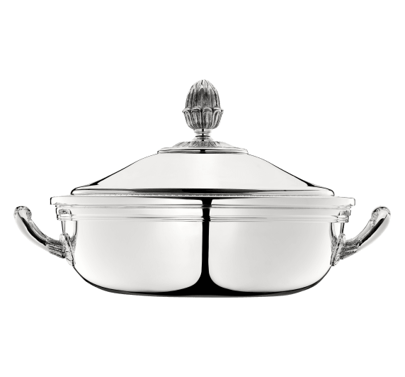 christofle silver-plated vegetable dish with lid 1